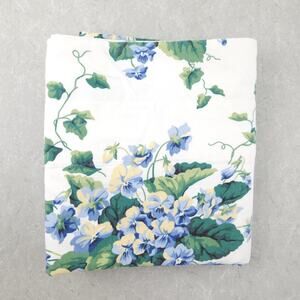 Vtg Waverly Home Violets Curtain 84" Drapery Cottage Cutter Repurpose 1 Panel